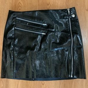 “Leather” mini with full zipper